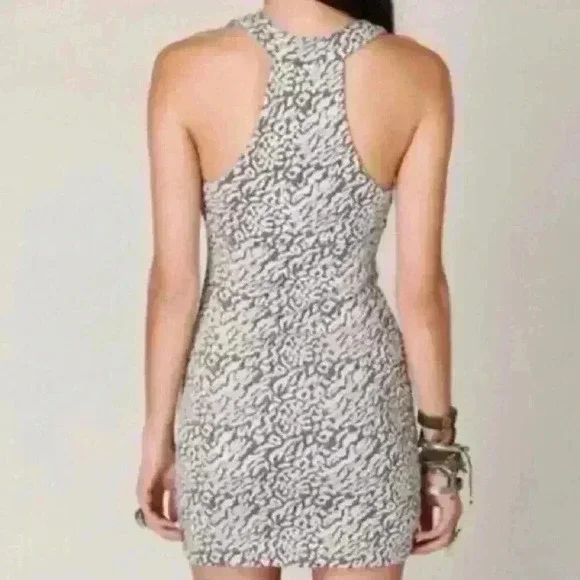 Free People Texture Bodycon Halter Dress Size Medium - Picture 4 of 4